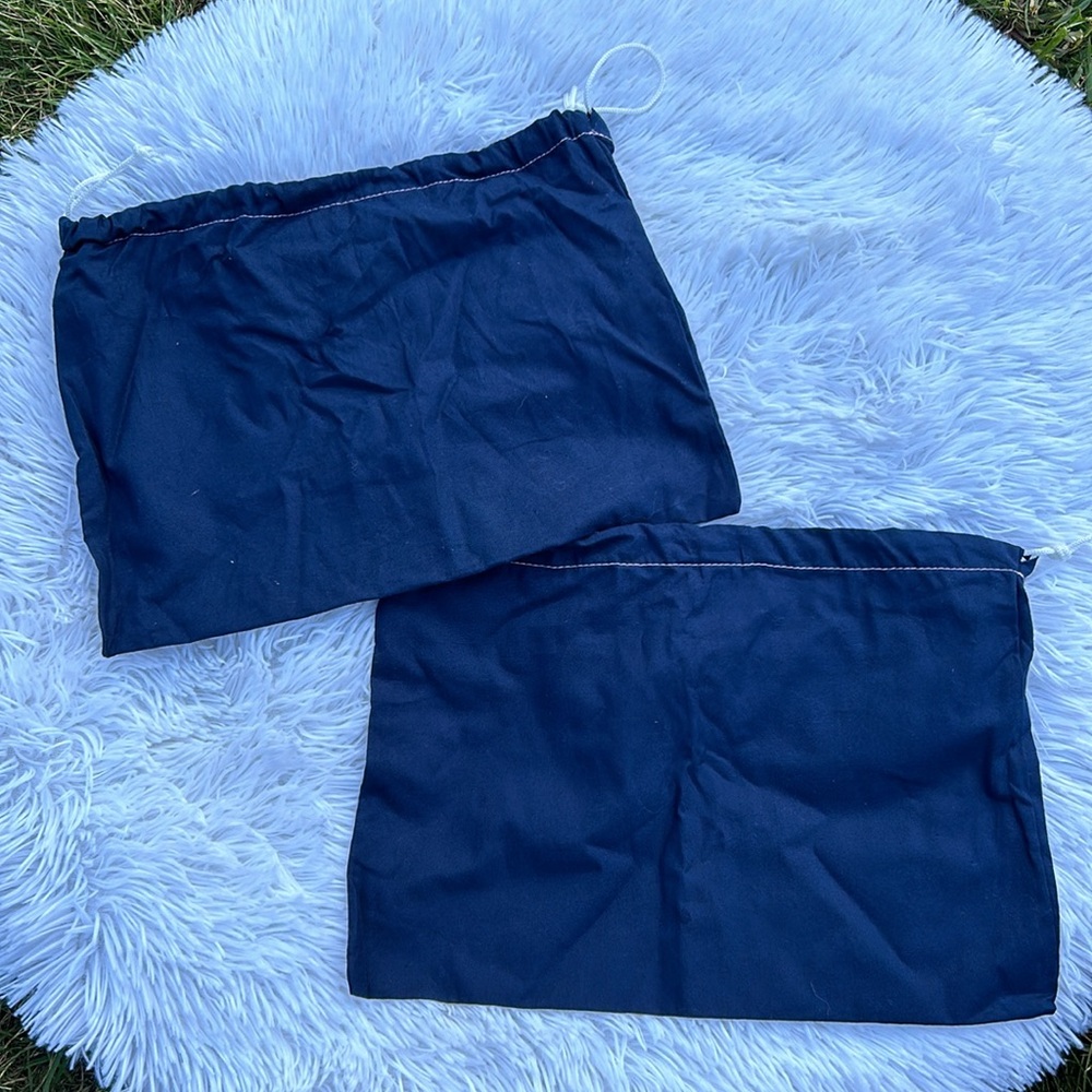 🩶5/$30 Vineyard Vines Set of 2 Navy Blue Drawstring Shoe Travel Bags 14”x10” - Picture 9 of 9